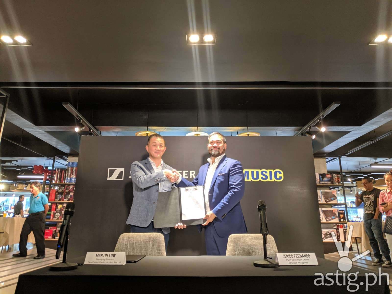 Sennheiser x JB Music MOA signing at the JB Music flagship store along EDSA, Mandaluyong City, Philippines
