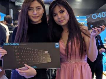 Jhanelle Fances Trias and Kim Pacheco at the Logitech G Concept Store opening held at SM North EDSA