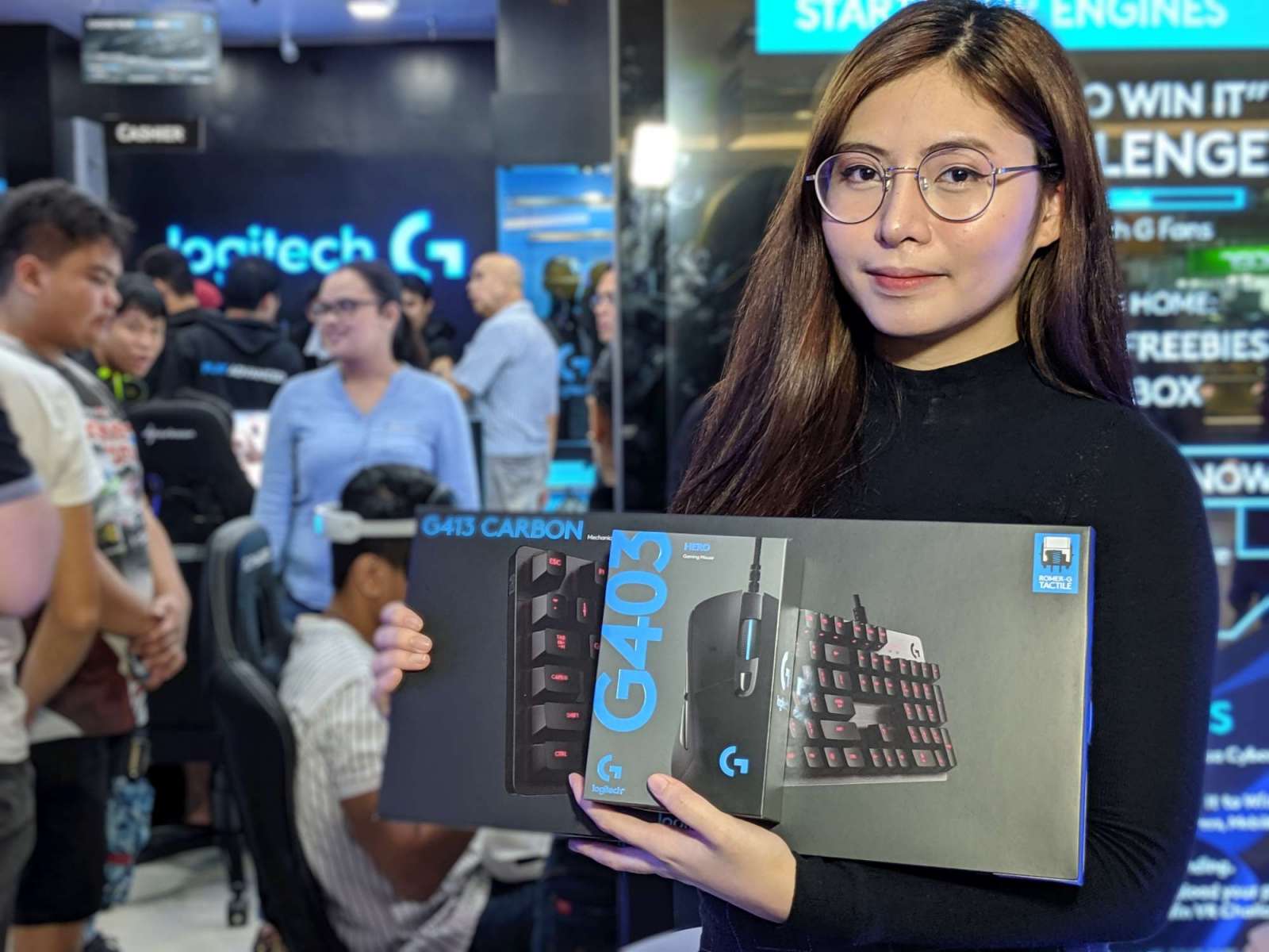 Jhanelle Fances Trias at the Logitech G Concept Store opening held at SM North EDSA