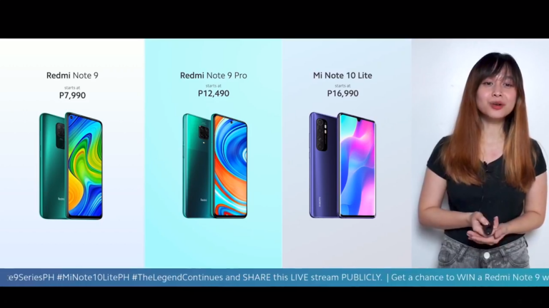 Redmi Note 9 Redmi Note 9 Pro Mi Note 10 Lite Philippines price release date