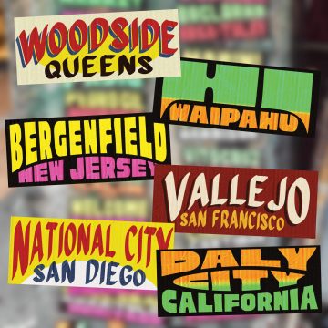 Collage 1 - US cities as jeepney signs from the Philippines by Zach Reyes