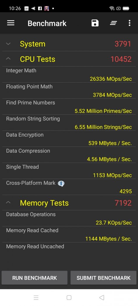 Passmark performance benchmark 1 - realme C15 (Philippines)
