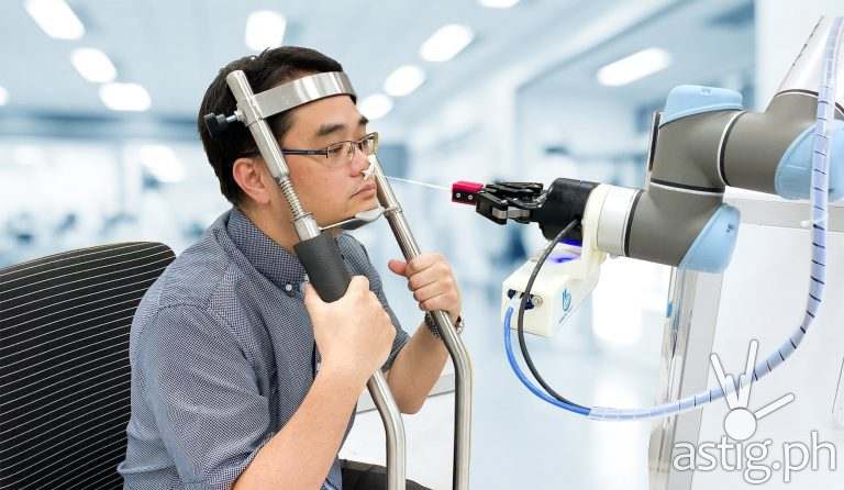 Automated nasal Covid-19 swab test