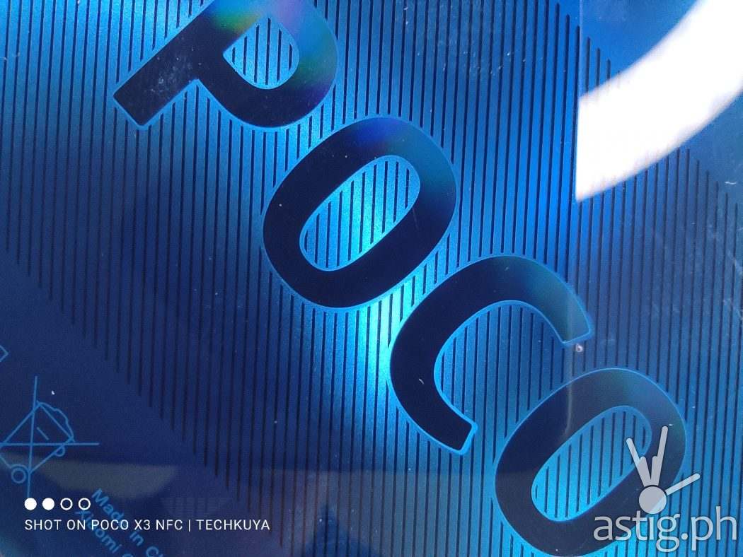 Ultra macro text - POCO X3 (NFC) sample photo