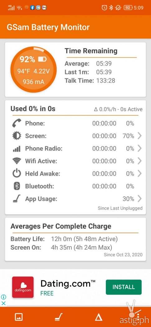GSam Battery Life Benchmark - Legion Phone Duel