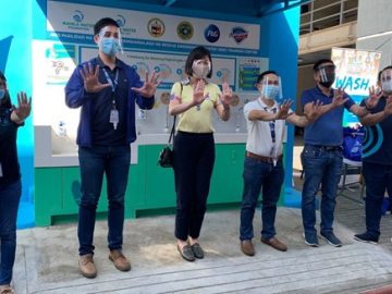 A handwashing facility built under the #WASHinPandemic program in Pasig City