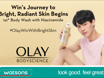 Here’s a sneak peak of Win’s photo that can be spotted in stores for Olay Bodyscience.