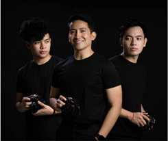 Patrick, Hiromi, and Pao of Lit Lab Studios (left) and JA Tadena (right)