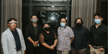 L-R Diego Jose Ramos, Andrew Orlan Bercasio, Ces Rondario, Director James Jimenez, Lawrz Libo-on, and Ino Habana