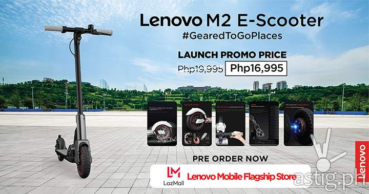 Launch promo price at Lazada_Lenovo M2 E-scooter