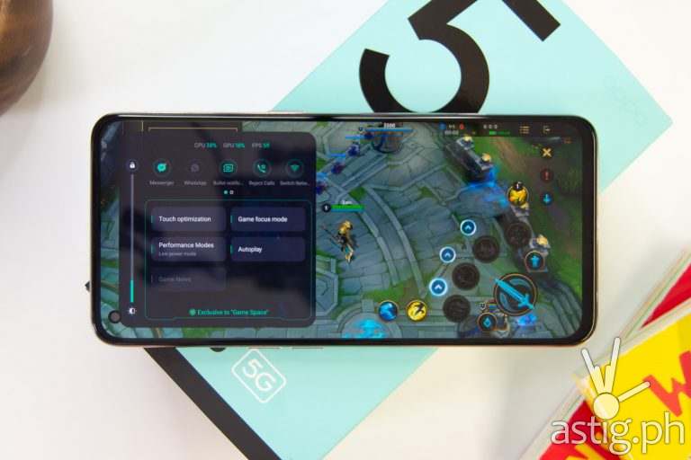 Game Space inside Wild Rift showing features and optimizations for mobile gaming - OPPO Reno 5 5G (Philippines)