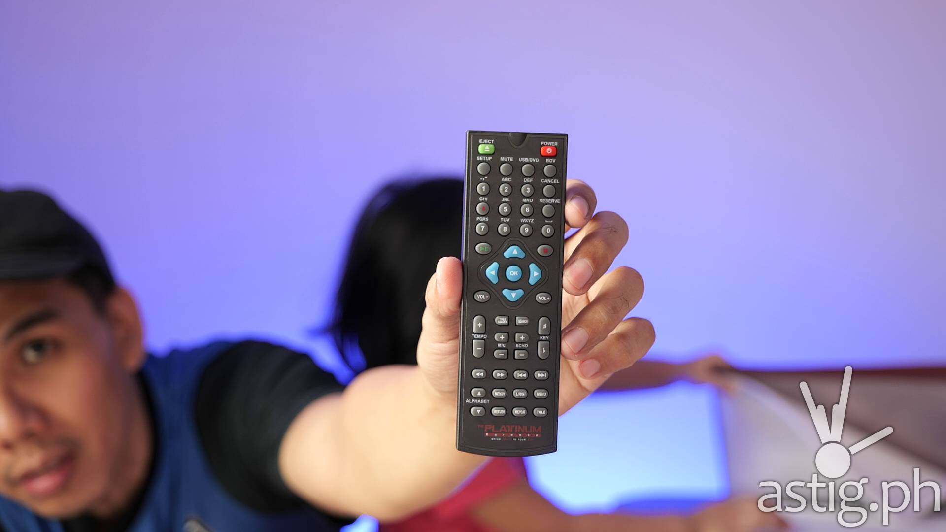 Remote control - Platinum Karaoke KS-1 home karaoke videoke system