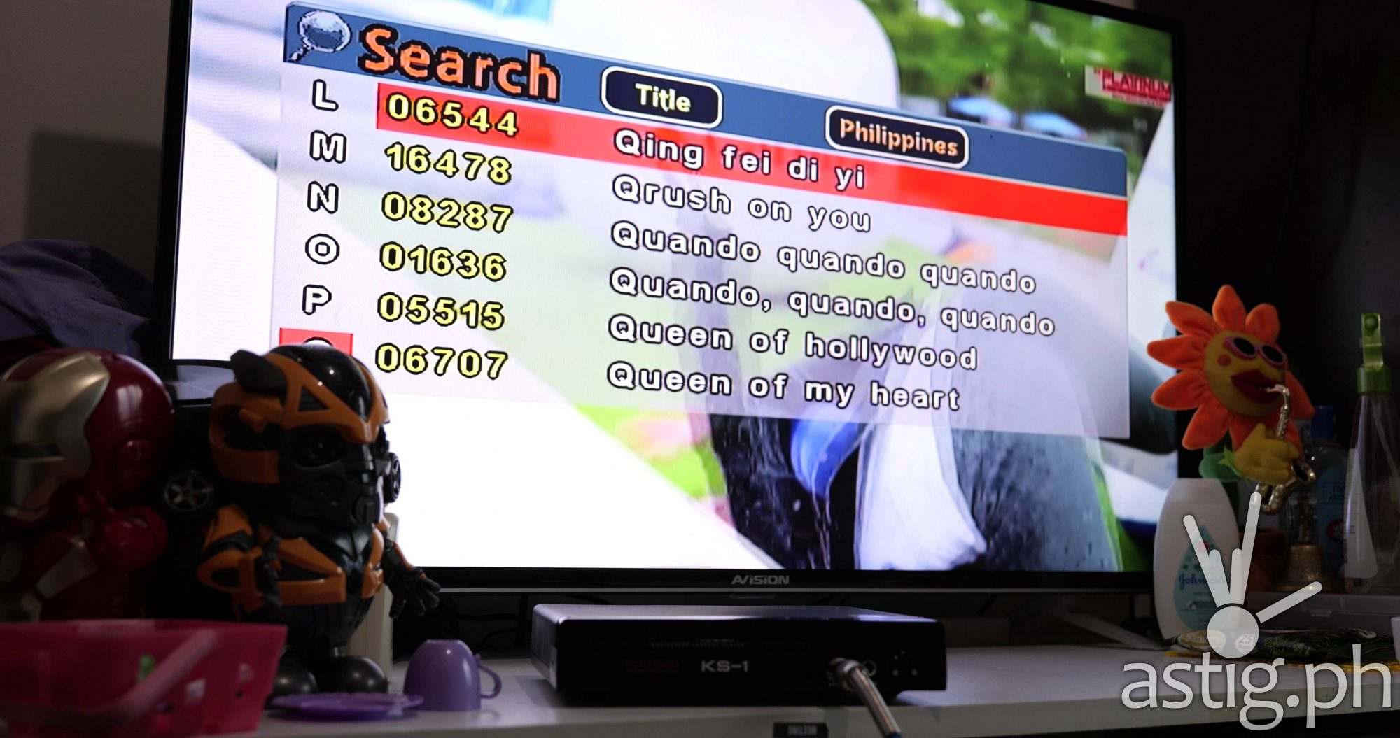 User interface - Platinum Karaoke KS-1 home karaoke videoke system