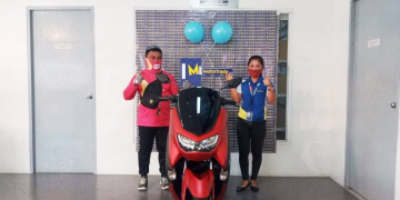 Ka-Panda John when he claimed his new Yamaha NMAX motorcycle at the Motortrade Mandaue 3 branch
