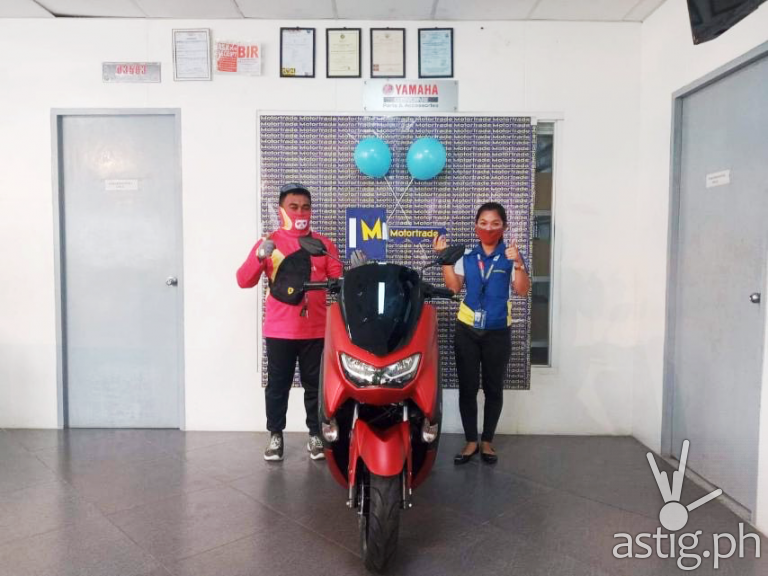 Ka-Panda John when he claimed his new Yamaha NMAX motorcycle at the Motortrade Mandaue 3 branch