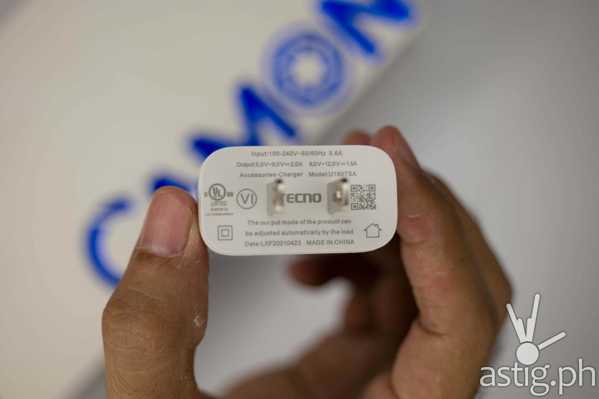 18W power supply unit - TECNO Camon 17P (Philippines)