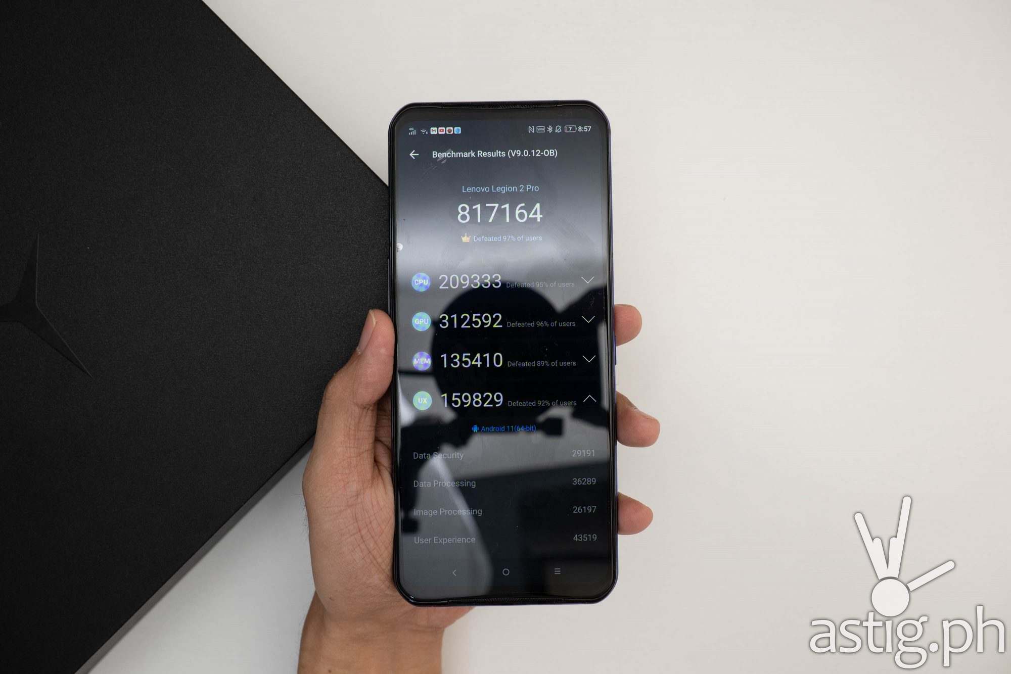 AnTuTu benchmark results - Legion Phone Duel 2 (Philippines)