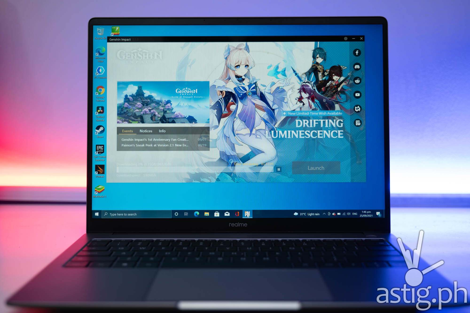 Gaming Genshin Impact - realme Book (Philippines)