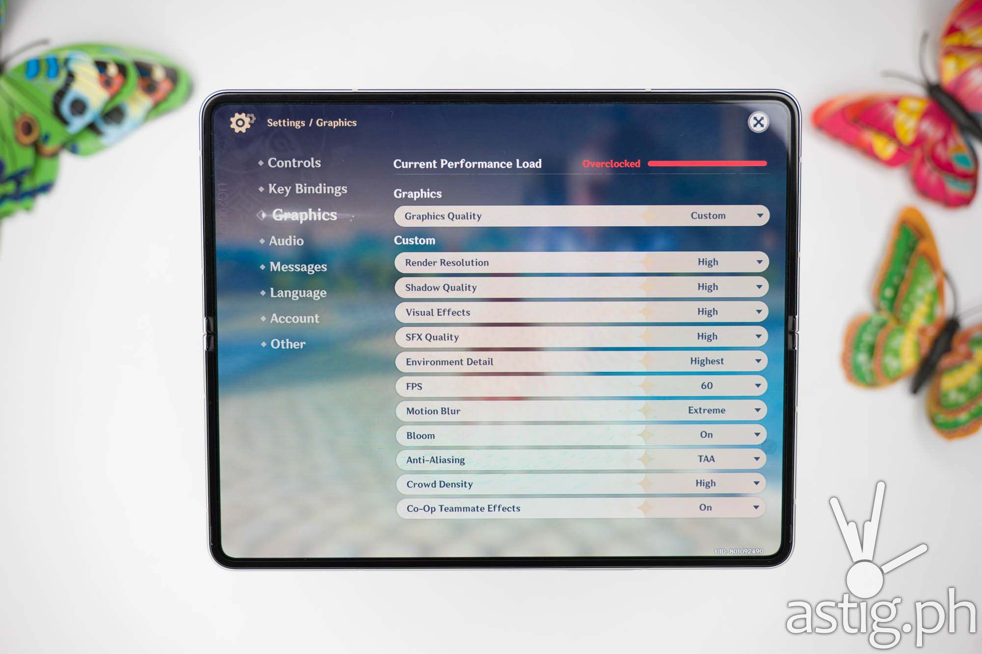 Genshin Impact overclocked extreme graphics settings - SAMSUNG Galaxy Z Fold3 5G (Philippines)